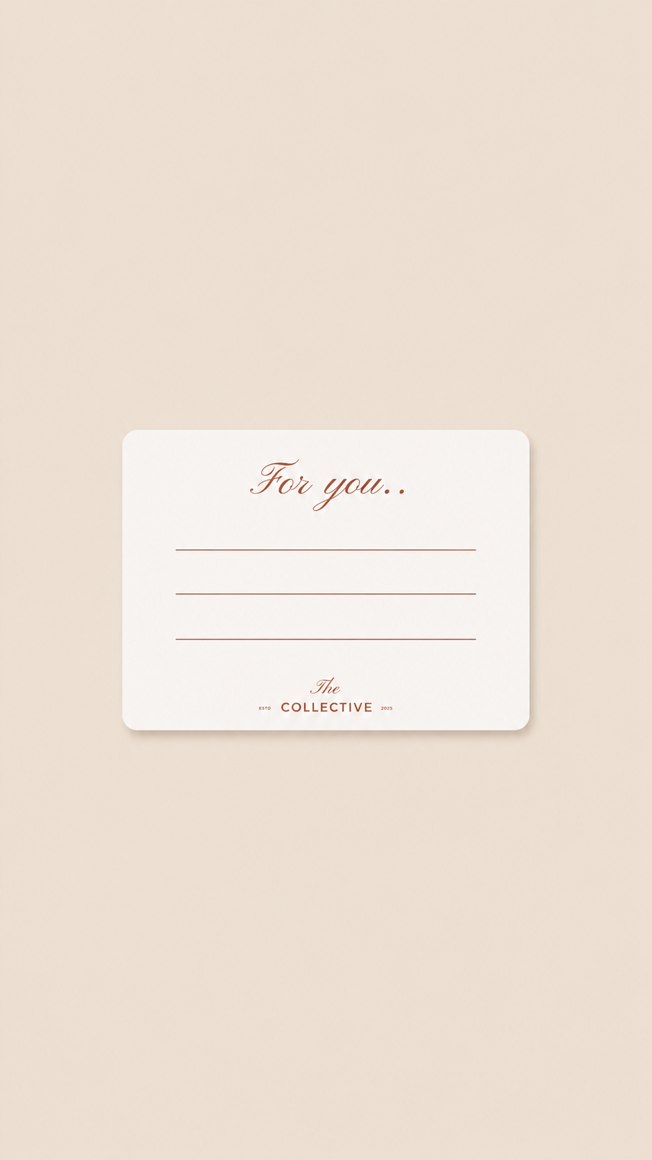 Add a card and turn your order into a gift